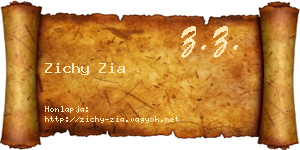 Zichy Zia névjegykártya